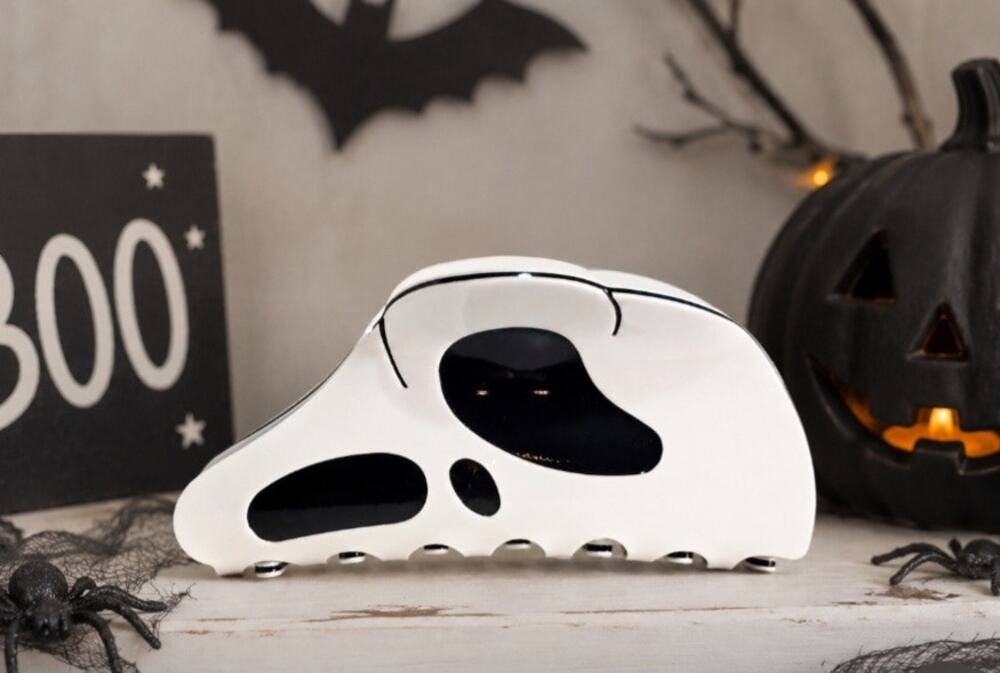 Halloween Scream Skull Hair Claw Clip New